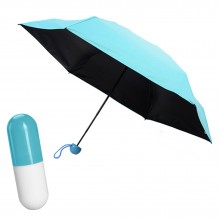 Дизайнерский карманный капсульный мини-зонт Capsule Umbrella-mini Designer All Seasons, Black/Blue  