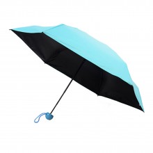 Дизайнерский карманный капсульный мини-зонт Capsule Umbrella-mini Designer All Seasons, Black/Blue  