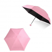 Дизайнерский карманный капсульный мини-зонт Capsule Umbrella-mini Designer All Seasons, Black/Pink