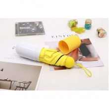 Дизайнерский карманный капсульный мини-зонт Capsule Umbrella-mini Designer All Seasons, Black/Yellow 