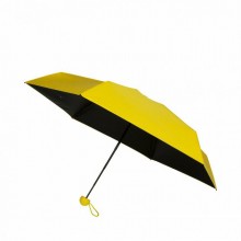 Дизайнерский карманный капсульный мини-зонт Capsule Umbrella-mini Designer All Seasons, Black/Yellow 