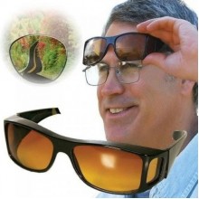 Комплект Антибликовые очки 2в1 ночные и дневные HD Vision WrapArounds Day & Night Original, Тёмные и Жёлтые
