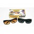 Комплект Антибликовые очки 2в1 ночные и дневные HD Vision WrapArounds Day & Night Original, Тёмные и Жёлтые