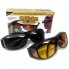 Комплект Антибликовые очки 2в1 ночные и дневные HD Vision WrapArounds Day & Night Original, Тёмные и Жёлтые