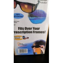 Комплект Антибликовые очки 2в1 ночные и дневные HD Vision WrapArounds Day & Night Original, Тёмные и Жёлтые