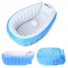 Надувная ванночка Levand Intime Baby Bath Tub, Голубая + Насос