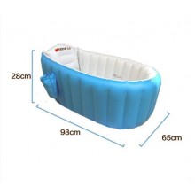 Надувная ванночка Levand Intime Baby Bath Tub, Голубая + Насос