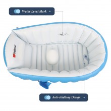 Надувная ванночка Levand Intime Baby Bath Tub, Голубая + Насос