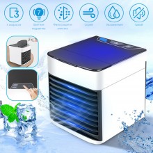 Портативный мобильный переносной мини Кондиционер Вентилятор 2X SPEED LED Arctic Air ULTRA Original 2.0 10 Вт c функциями охлаждения, очистки, увлажнения воздуха + маленький бытовой ночник с питанием от USB