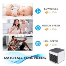 Портативный мобильный переносной мини Кондиционер Вентилятор 2X SPEED LED Arctic Air ULTRA Original 2.0 10 Вт c функциями охлаждения, очистки, увлажнения воздуха + маленький бытовой ночник с питанием от USB