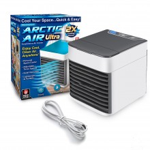 Портативный мобильный переносной мини Кондиционер Вентилятор 2X SPEED LED Arctic Air ULTRA Original 2.0 10 Вт c функциями охлаждения, очистки, увлажнения воздуха + маленький бытовой ночник с питанием от USB