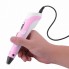 3Д ручка с LCD Дисплеем 3D PEN для рисования Эко Пластиком, Розовая