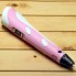 3Д ручка с LCD Дисплеем 3D PEN для рисования Эко Пластиком, Розовая