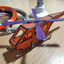 3Д ручка с LCD Дисплеем 3D PEN для рисования Эко Пластиком, Розовая