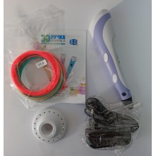 3Д ручка с LCD Дисплеем 3D PEN для рисования Эко Пластиком, Фиолетовая
