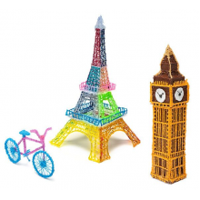 3Д ручка с LCD Дисплеем 3D PEN для рисования Эко Пластиком, Фиолетовая