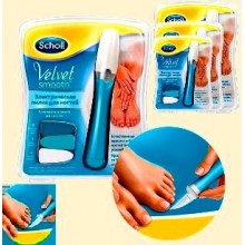 Электрическая Пилка для Ногтей Scholl Velvet Smooth Electronic Nail Care System + 3 Насадки