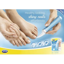 Электрическая Пилка для Ногтей Scholl Velvet Smooth Electronic Nail Care System + 3 Насадки