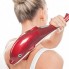 Ручной Инфракрасный массажёр Big Dolphin JT-889  для для всего тела - 3 насадки 2 скорости массажа Дельфин большой 40 см Красный