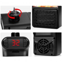 Портативный электрический Тепловентилятор Levand Flame Heater 1000W с LED дисплеем плюс Пульт управления