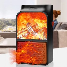 Портативный электрический Тепловентилятор Levand Flame Heater 1000W с LED дисплеем плюс Пульт управления