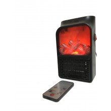 Портативный электрический Тепловентилятор Levand Flame Heater 1000W с LED дисплеем плюс Пульт управления