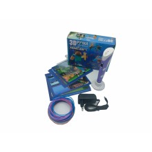 3D ручка с LCD Дисплеем  Майнкрафт 3D PEN-5 GEN Minecraft для рисования  Эко Пластиком, Фиолетовая + Трафареты