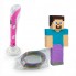 3D ручка с LCD Дисплеем  Майнкрафт 3D PEN-5 GEN Minecraft для рисования  Эко Пластиком, Розовая + Трафареты