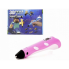 3D ручка с LCD Дисплеем  Майнкрафт 3D PEN-5 GEN Minecraft для рисования  Эко Пластиком, Розовая + Трафареты