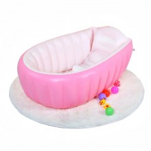Надувная ванночка Levand Intime Baby Bath Tub, Розовая + Насос