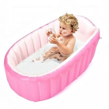 Надувная ванночка Levand Intime Baby Bath Tub, Розовая + Насос