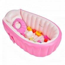 Надувная ванночка Levand Intime Baby Bath Tub, Розовая + Насос