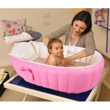 Надувная ванночка Levand Intime Baby Bath Tub, Розовая + Насос