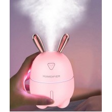 Зайка Увлажнитель воздуха и ночник 2в1 Humidifier, Розовый