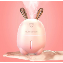Зайка Увлажнитель воздуха и ночник 2в1 Humidifier, Розовый