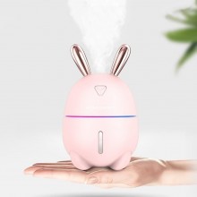 Зайка Увлажнитель воздуха и ночник 2в1 Humidifier, Розовый