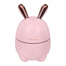 Зайка Увлажнитель воздуха и ночник 2в1 Humidifier, Розовый