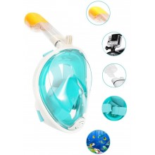 Маска для Подводного плавания Сноркелинга Levand c Креплением для камеры GoPro L/XL Turquoise