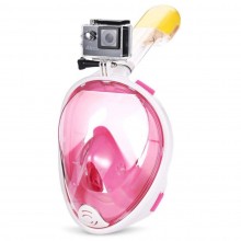 Маска для Подводного плавания Сноркелинга Levand c Креплением для камеры GoPro S/M Pink