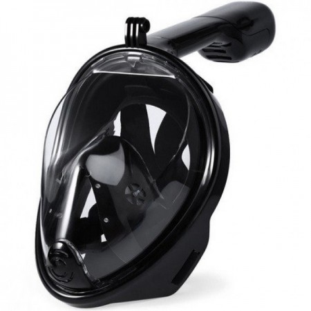 Маска для Подводного плавания Сноркелинга Levand c Креплением для камеры GoPro L/XL Black