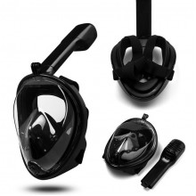 Маска для Подводного плавания Сноркелинга Levand c Креплением для камеры GoPro S/M Black