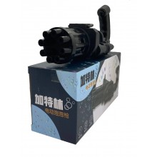 Игрушечный Пулемет генератор мыльных пузырей пистолет PRINCIPLE BUBBLE GUN GATLING машинка автомат електрический пузыремёт для детей Пузырьковая пушка Гатлинга 8 отверстий Black