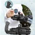 Игрушечный Пулемет генератор мыльных пузырей пистолет PRINCIPLE BUBBLE GUN GATLING машинка автомат електрический пузыремёт для детей Пузырьковая пушка Гатлинга 8 отверстий Black