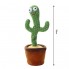 Танцующий поющий плюшевый кактус Dancing Cactus в горшке TikTok Игрушка-повторюшка с подсветкой 120 песен интерактивный на аккумуляторе