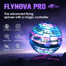 Летающий шар спиннер светящийся FlyNova pro Gyrosphere игрушка мяч бумеранг 95 мм