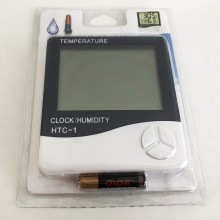Цифровой термометр гигрометр с часами Levand HTC-1