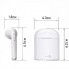 Беспроводные стерео наушники блютуз с микрофоном Levand i7 mini TWS спортивные для телефона планшета ноутбука – Stereo Bluetooth гарнитура с кейсом для зарядки, Белые