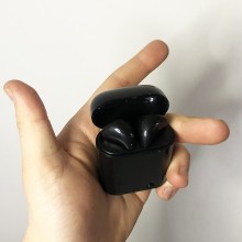 Беспроводные стерео наушники блютуз с микрофоном Levand i7 mini TWS спортивные для телефона планшета ноутбука – Stereo Bluetooth гарнитура с кейсом для зарядки, Чёрный