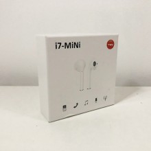 Беспроводные стерео наушники блютуз с микрофоном Levand i7 mini TWS спортивные для телефона планшета ноутбука – Stereo Bluetooth гарнитура с кейсом для зарядки, Белые