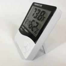 Цифровой термометр гигрометр с часами Levand HTC-1
